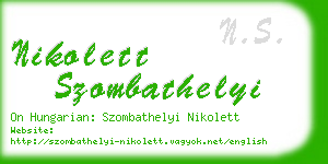 nikolett szombathelyi business card